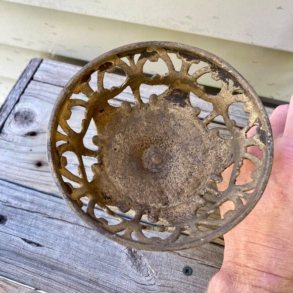 Lot 2 Vintage Cast Iron Oil Lamp Wall Sconces Swing Arm Antique Sconce - Picture 4 of 9